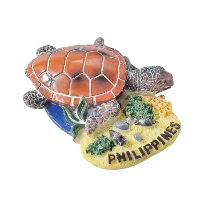 philippines fridge magnet – sea turtle beach design, island nature travel souvenir & ocean décor