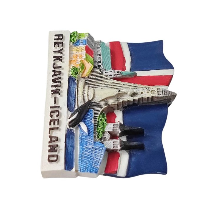 reykjavik iceland fridge magnet – 3d landmark travel souvenir gift & office whiteboard décor