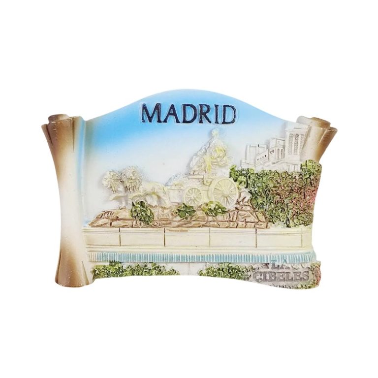 spain madrid fridge magnet – classic cibeles fountain scene – elegant decor gift