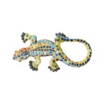 spain mosaic gecko fridge magnet – gaudi style colorful lizard travel souvenir & home decor
