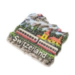 switzerland fridge magnet alpine train travel keepsake & mountain scene decoration