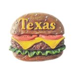 texas usa fridge magnet cheeseburger novelty souvenir & funny kitchen décor