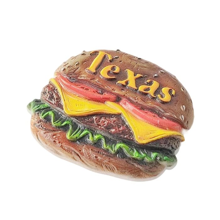 texas usa fridge magnet cheeseburger novelty souvenir & funny kitchen décor