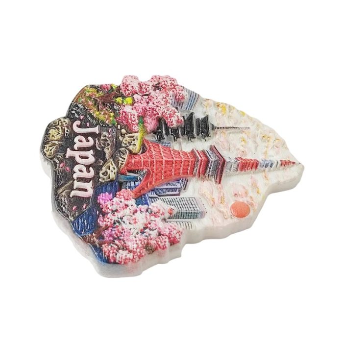 tokyo tower japan fridge magnet – cityscape travel souvenir, cherry blossom fridge & locker décor