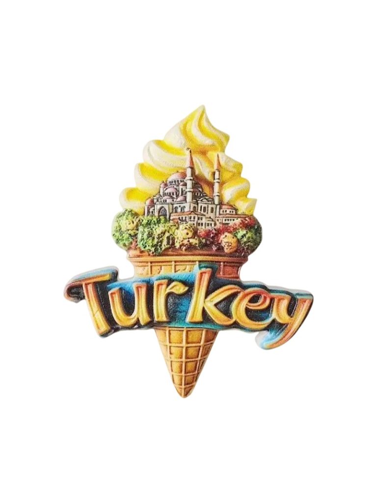 turkey fridge magnet mosque ice cream cone souvenir & fun kitchen decor (1)