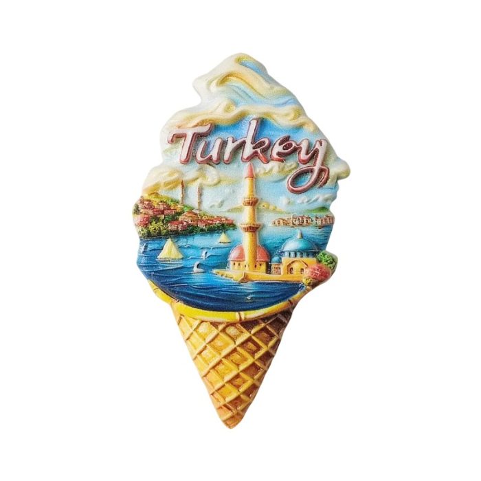 turkey fridge magnet scenic mosque ice cream cone gift & unique travel décor