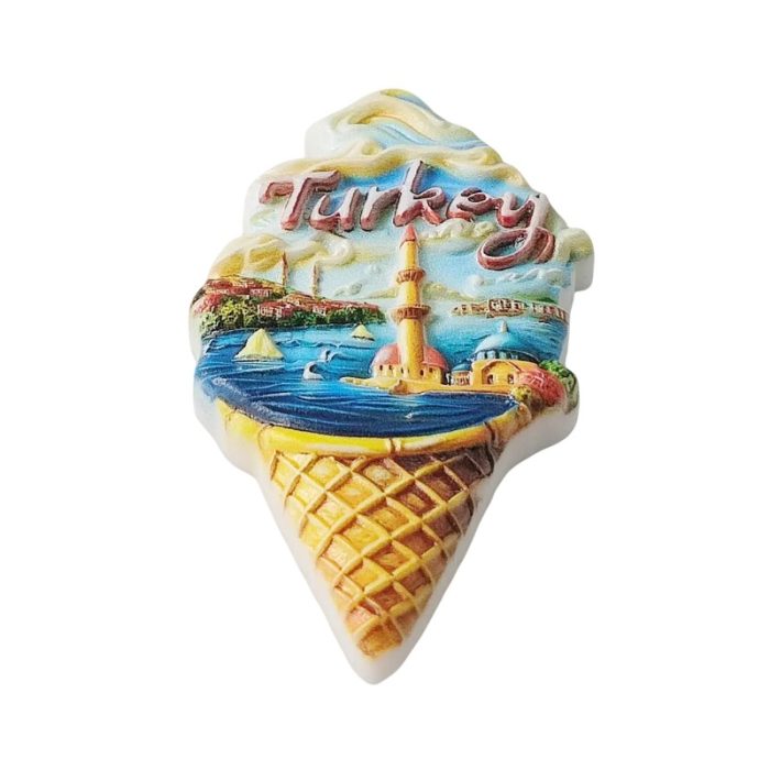 turkey fridge magnet scenic mosque ice cream cone gift & unique travel décor