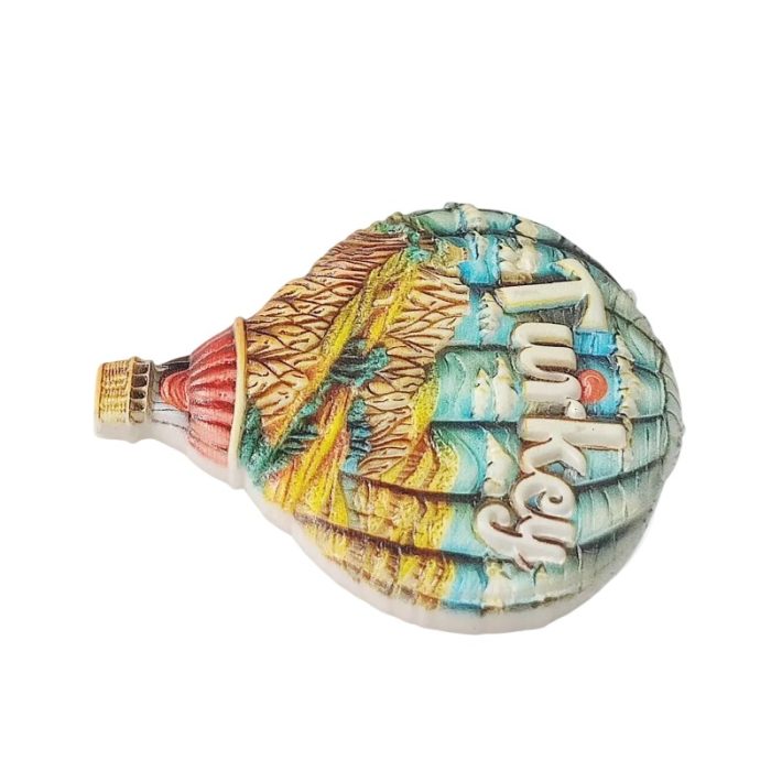 turkey hot air balloon fridge magnets – cappadocia landscape 3d design, turkish travel souvenir gift & décor