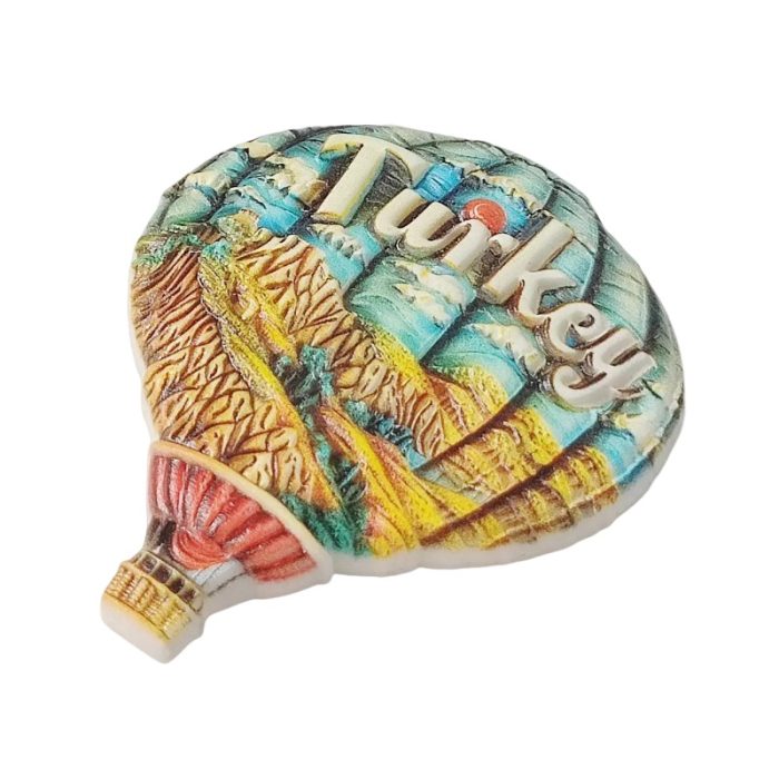 turkey hot air balloon fridge magnets – cappadocia landscape 3d design, turkish travel souvenir gift & décor