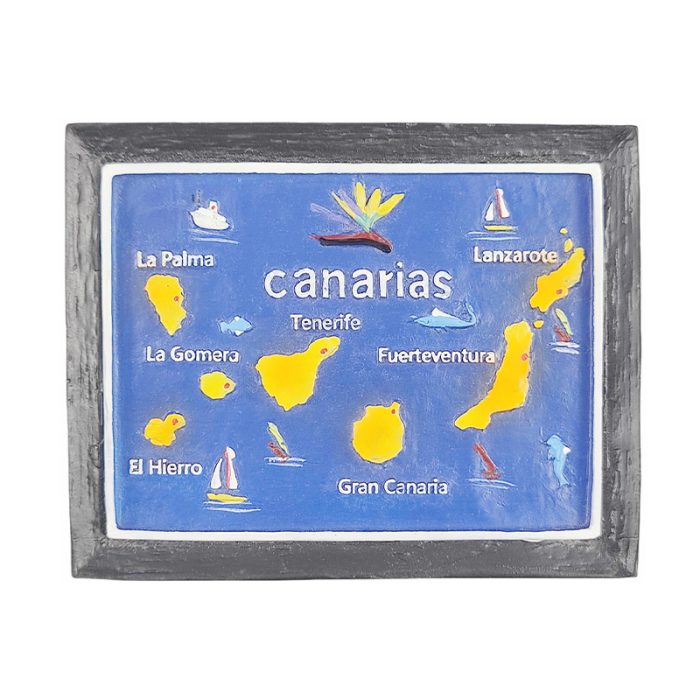 canary islands map fridge magnet – spain canarias souvenir gift & whiteboard or kitchen decor