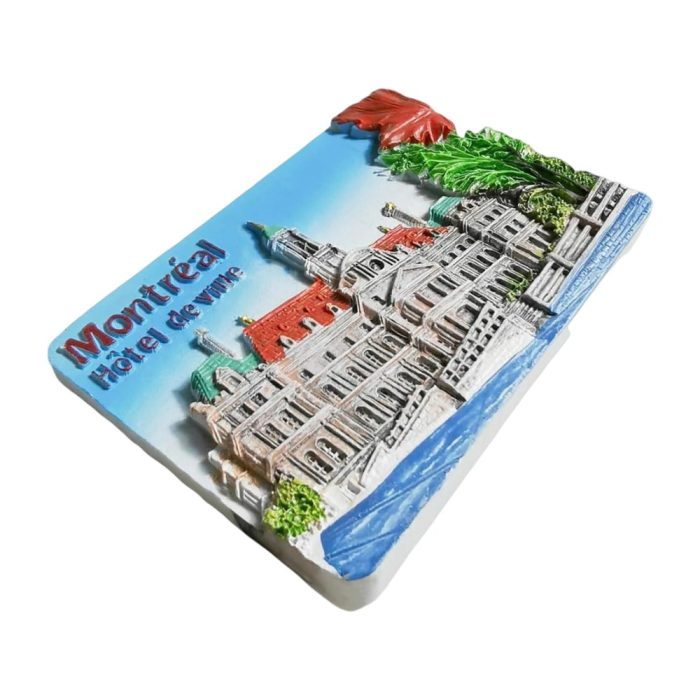 montreal city hall fridge magnet – canada architecture travel souvenir gift & heritage whiteboard decor