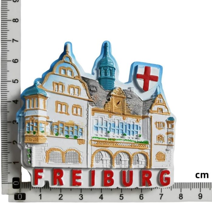freiburg town hall germany fridge magnet historic building souvenir & charming office memo holder
