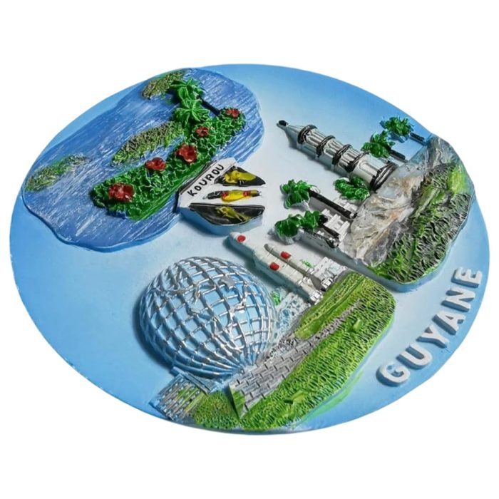 kourou space & landscape guyane france fridge magnet exotic tropical collectible & travel memory