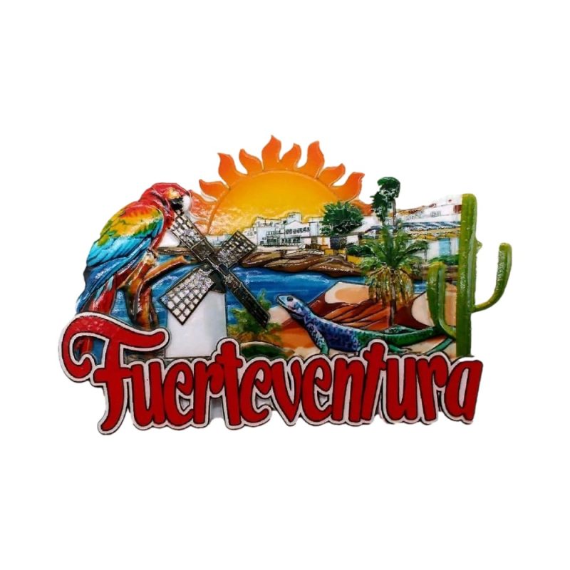 sunset landscape fuerteventura spain fridge magnet scenic travel souvenir & nature inspired gift