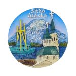 sitka alaska usa fridge magnet ocean & mountain view decorative travel gift for fridge or wall