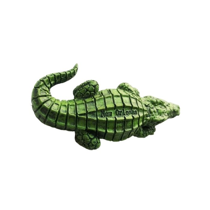 new orleans usa fridge magnet alligator shaped bayou style travel gift for fridge or locker