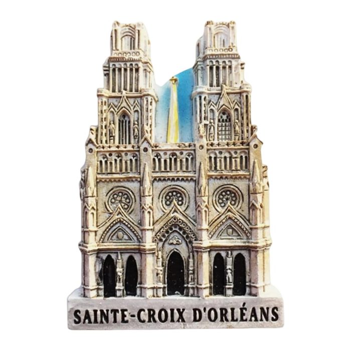 sainte croix d'orléans france fridge magnet historic cathedral gift & vintage art decor