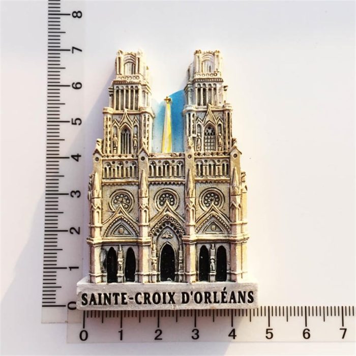 sainte croix d'orléans france fridge magnet historic cathedral gift & vintage art decor
