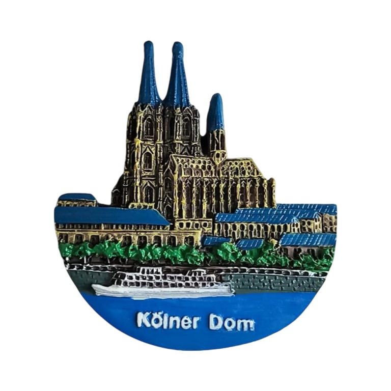 rhine river skyline cologne germany fridge magnets – riverside souvenir gift & magnetic kitchen decor