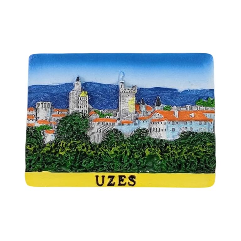 uzes france fridge magnet – medieval town charm travel souvenir & whiteboard decorative collectible