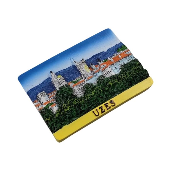 uzes france fridge magnet – medieval town charm travel souvenir & whiteboard decorative collectible