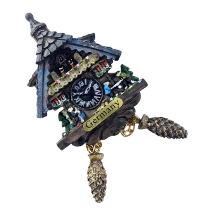 alpine chalet cuckoo clock germany fridge magnets – traditional wooden souvenir & magnetic home accent