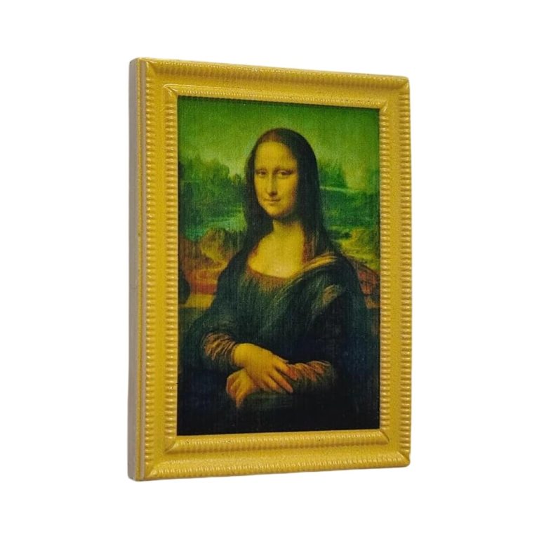 mona lisa france fridge magnet – classic art louvre collectible for kitchen or whiteboard decor