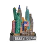 ellis island new york usa fridge magnet liberty statue & skyline souvenir gift decoration