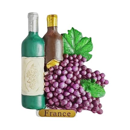 france wine fridge magnet – french vineyard style kitchen decor & travel souvenir gift