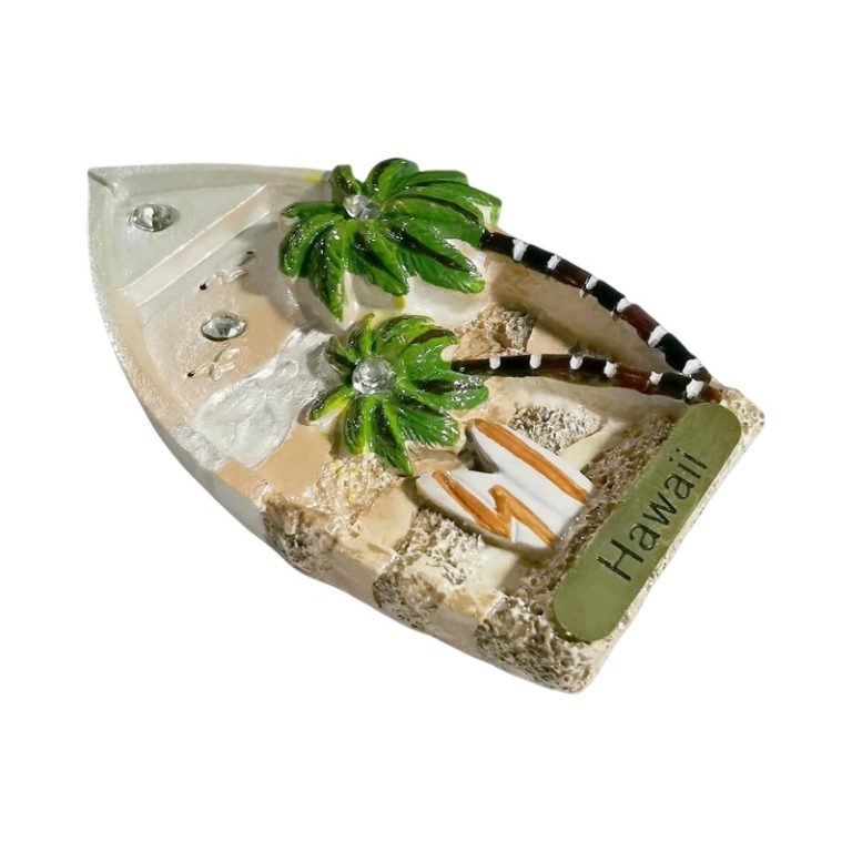 hawaii beach scene usa fridge magnet palm tree surfboard souvenir & tropical island décor