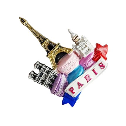 paris macarons eiffel tower fridge magnet – french dessert lovers souvenir gift & colorful decor