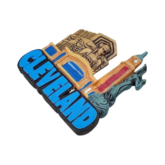 usa cleveland fridge magnet historic landmarks & city architecture souvenir