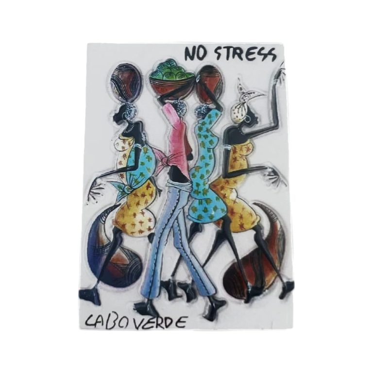 no stress dancing women cabo verde fridge magnets colorful culture souvenir & wall decor