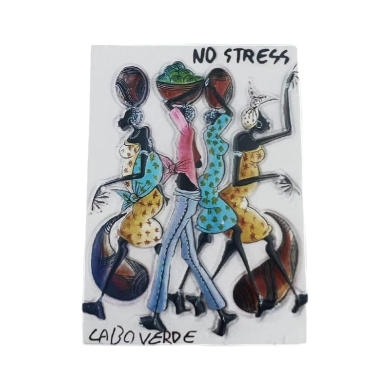 no stress dancing women cabo verde fridge magnets colorful culture souvenir & wall decor