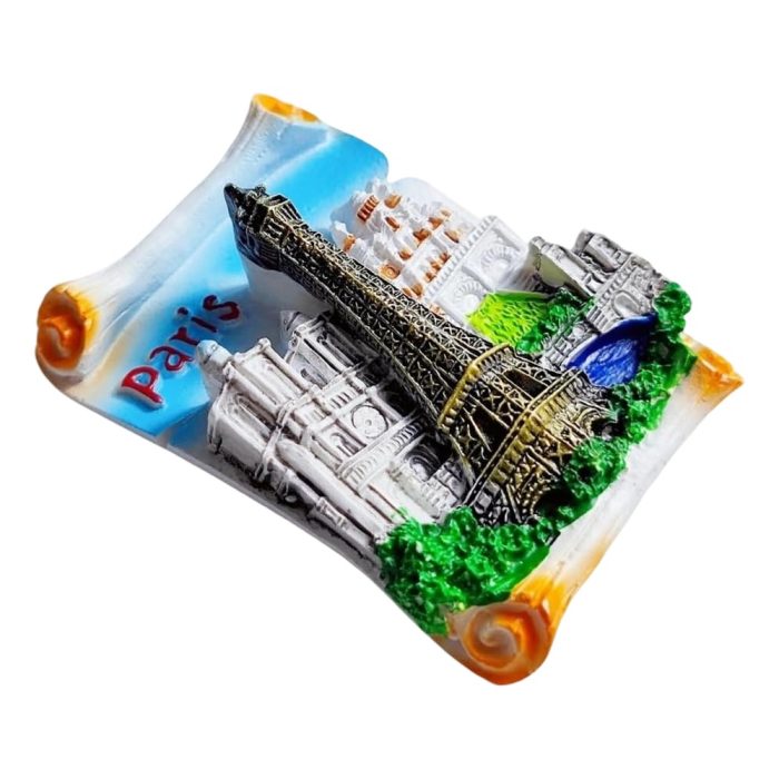 paris landmark mix france fridge magnet iconic cityscape gift & eiffel tower highlighted decor