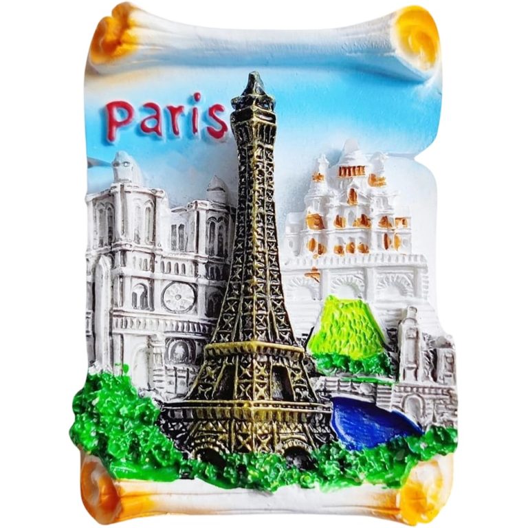 paris landmark mix france fridge magnet iconic cityscape gift & eiffel tower highlighted decor