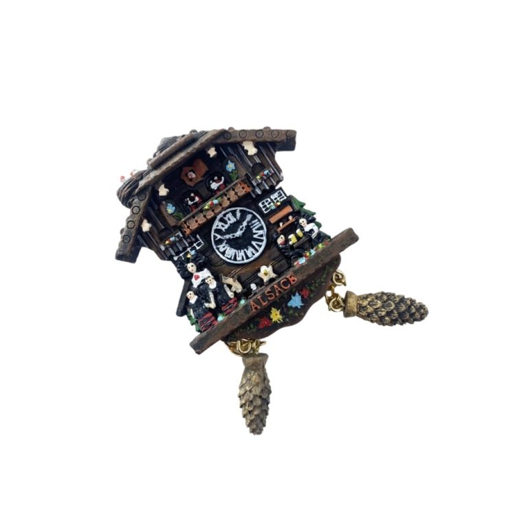 alsace cuckoo clock france fridge magnet – black forest style travel souvenir & charming wall decor