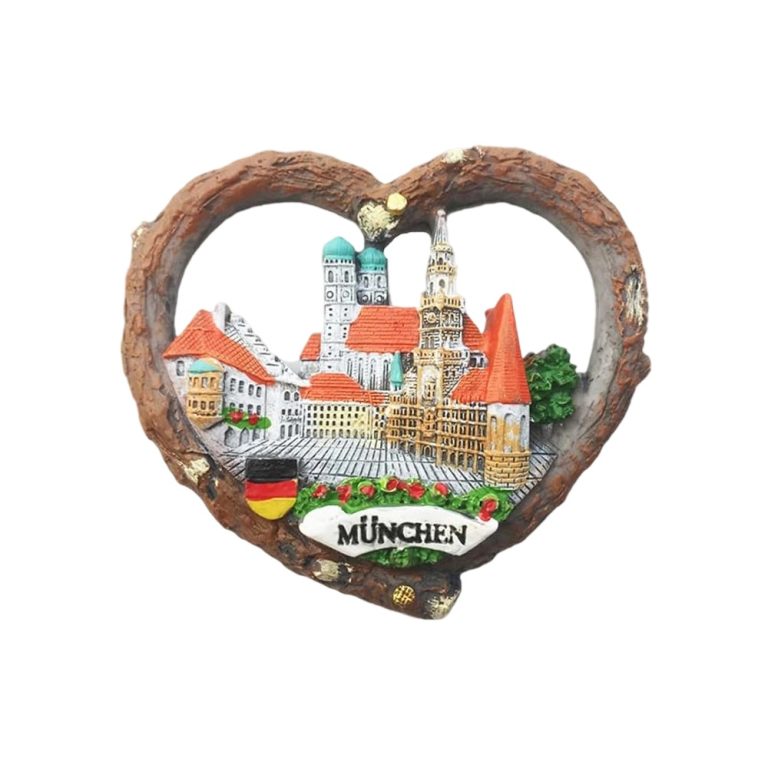 munich heart view germany fridge magnet bavarian charm collectible for travel lovers & romantic wall decor
