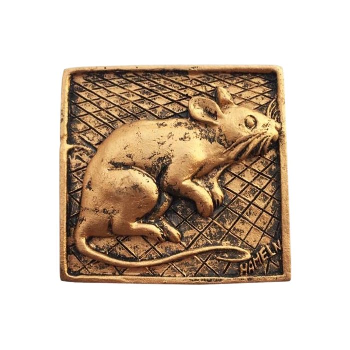 hameln mouse germany fridge magnet pied piper legend bronze finish gift & vintage storytelling decor