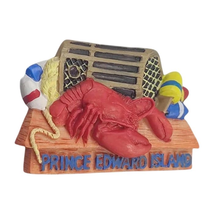 prince edward island lobster fridge magnet – east coast canada travel souvenir gift & nautical kitchen decor