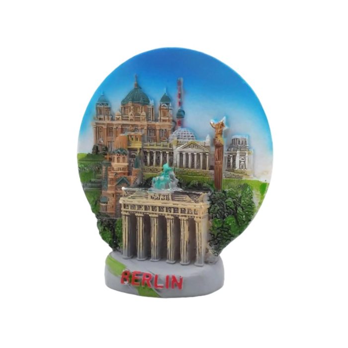 berlin city germany fridge magnet iconic landmarks snow globe style souvenir & 3d scene collector decor