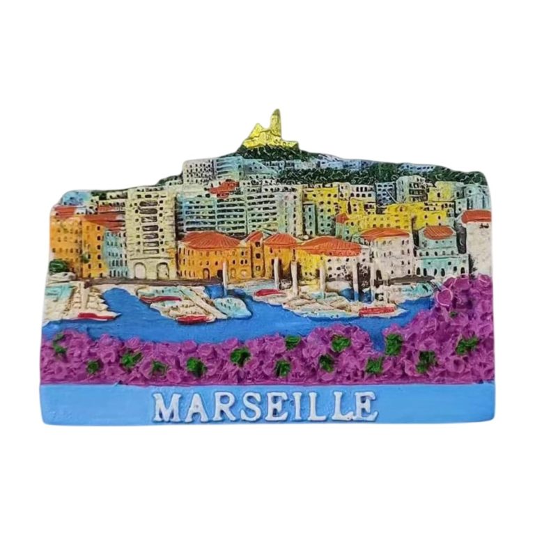 fridge magnets france marseille cityscape souvenir, colorful travel gift & whiteboard decor​​