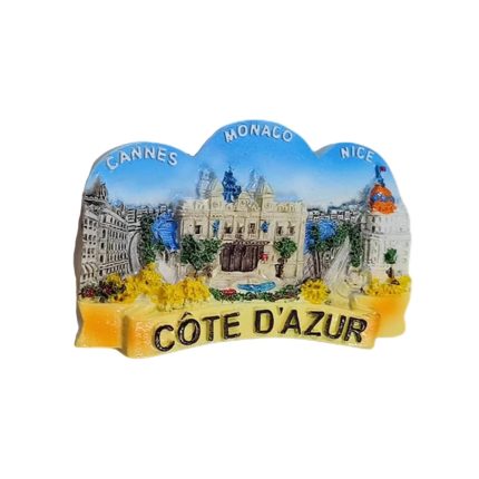 french riviera fridge magnets cannes monaco nice set, côte d'azur travel keepsake & whiteboard decor​​