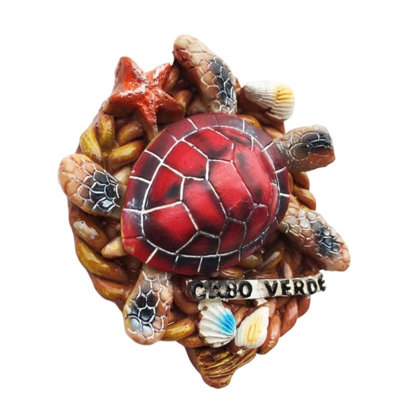 red shell turtle cabo verde fridge magnet handcrafted island gift & fridge display decor