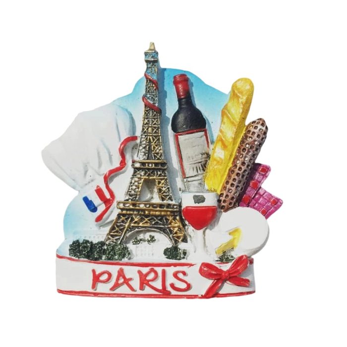 paris eiffel tower culinary theme france fridge magnet gourmet souvenir & french kitchen magnet art
