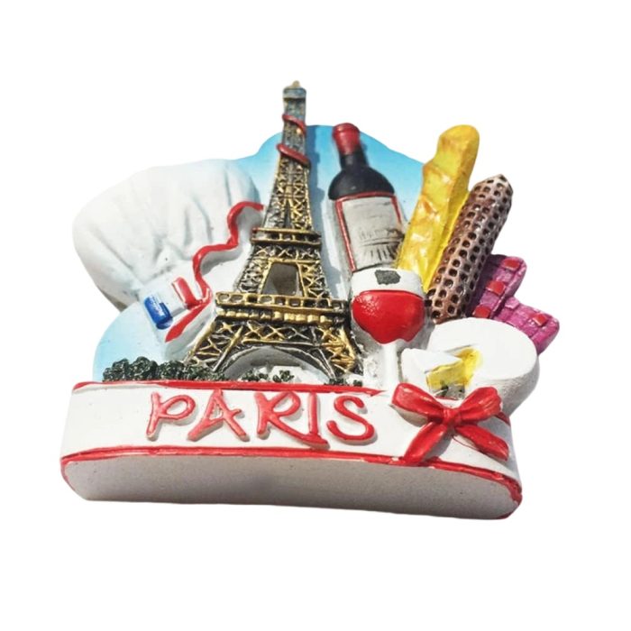 paris eiffel tower culinary theme france fridge magnet gourmet souvenir & french kitchen magnet art