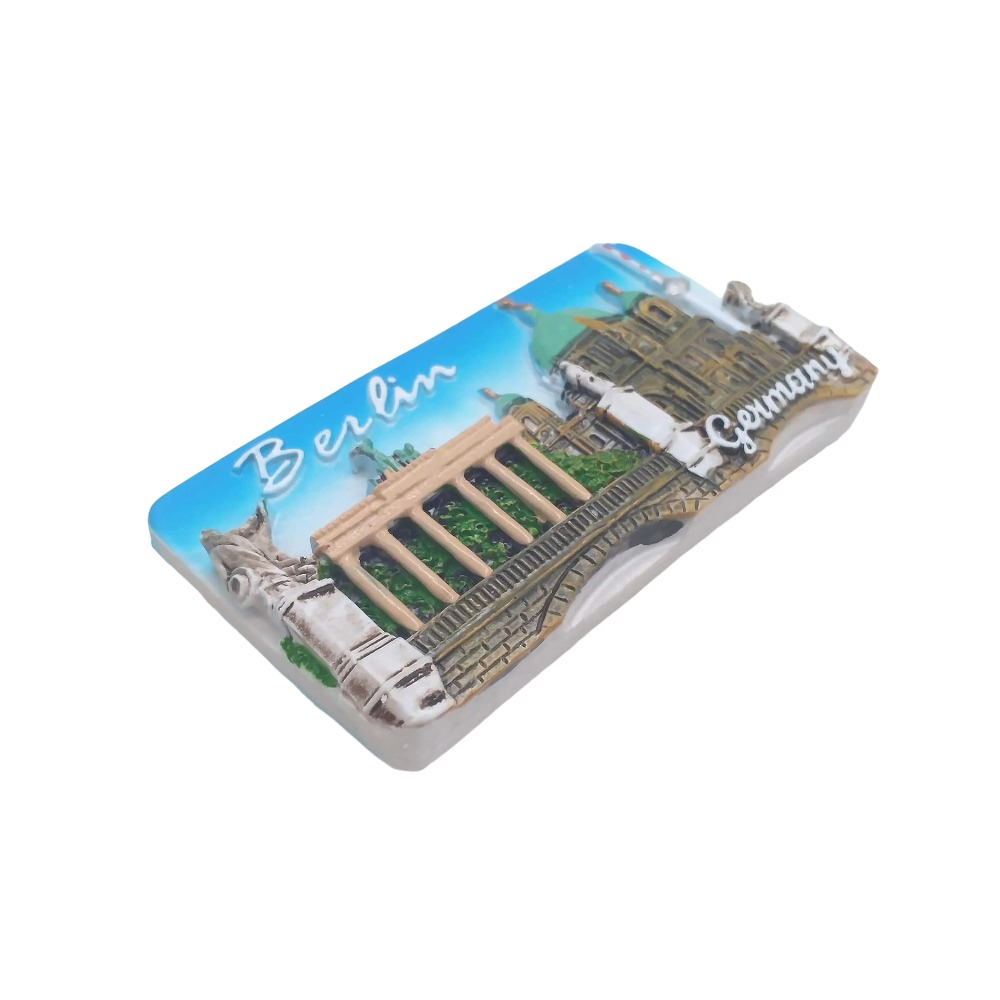 berlin germany fridge magnet brandenburg gate & cathedral souvenir & elegant historic landmark decor