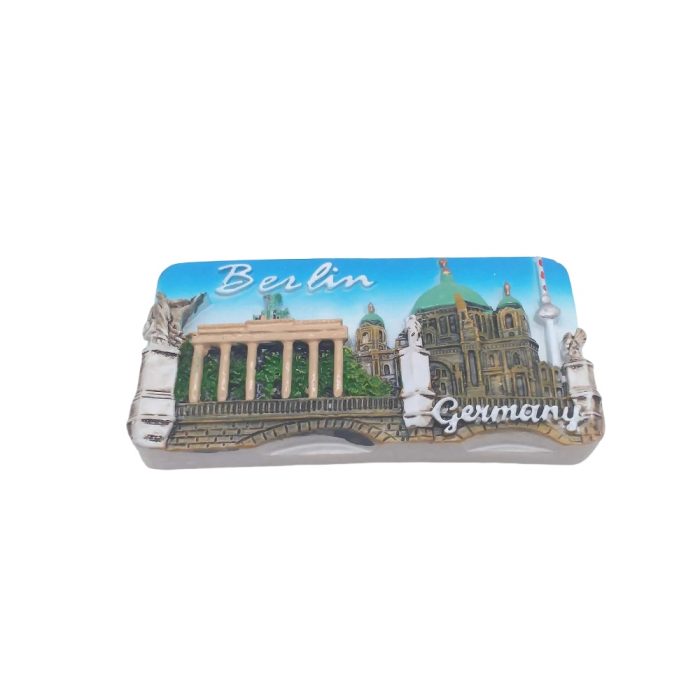 berlin germany fridge magnet brandenburg gate & cathedral souvenir & elegant historic landmark decor