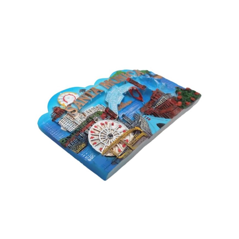 santa monica usa fridge magnet iconic pier and coastal view souvenir for beach lovers & travel décor