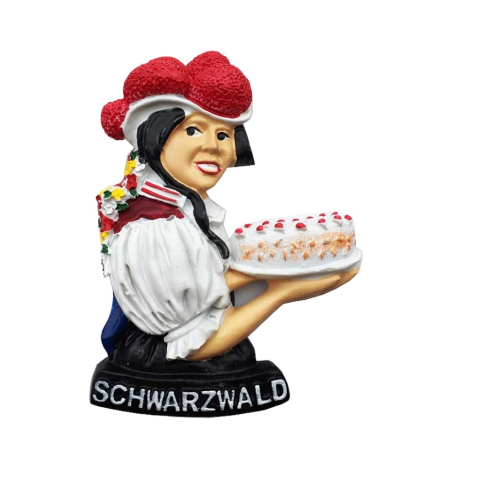 schwarzwald cake girl germany fridge magnet black forest bollenhut souvenir & cultural kitchen decor